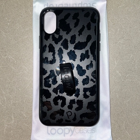 iPhone X/Xs midnight leopard loopy case - Picture 1 of 2